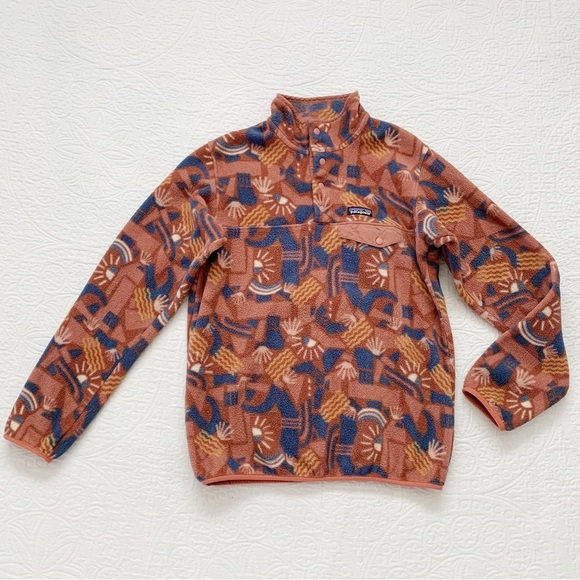 RARE🔥 Patagonia Women's Lightweight Synchilla Snap-T Fleece Pullover, Big Sisu - Picture 5 of 10